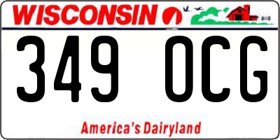 WI license plate 349OCG