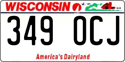 WI license plate 349OCJ