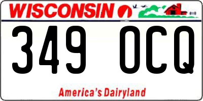 WI license plate 349OCQ