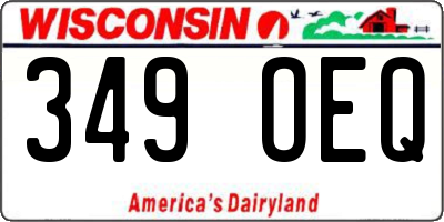 WI license plate 349OEQ