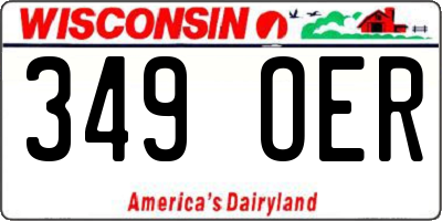 WI license plate 349OER
