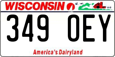 WI license plate 349OEY