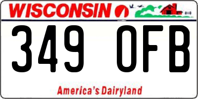 WI license plate 349OFB