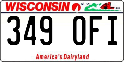 WI license plate 349OFI