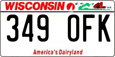 WI license plate 349OFK