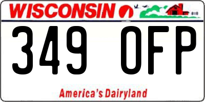 WI license plate 349OFP