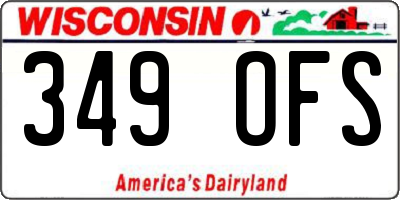 WI license plate 349OFS