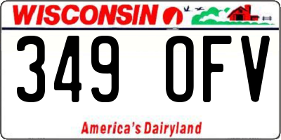 WI license plate 349OFV