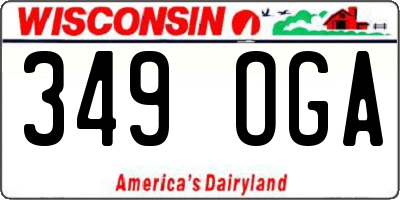 WI license plate 349OGA