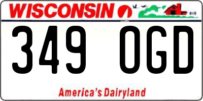 WI license plate 349OGD