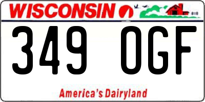 WI license plate 349OGF