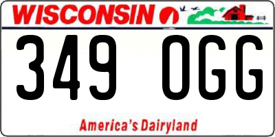 WI license plate 349OGG