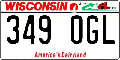 WI license plate 349OGL
