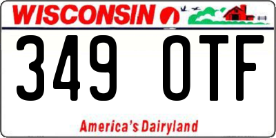 WI license plate 349OTF