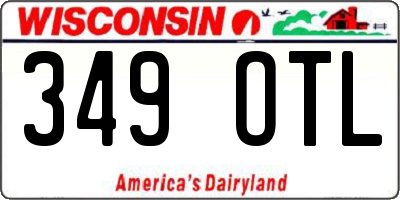 WI license plate 349OTL