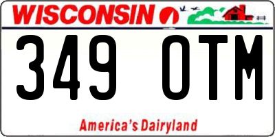WI license plate 349OTM