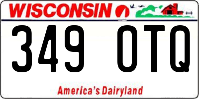 WI license plate 349OTQ