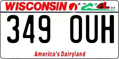 WI license plate 349OUH