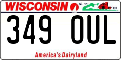 WI license plate 349OUL