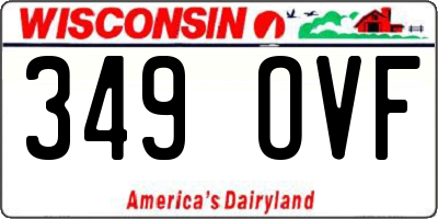 WI license plate 349OVF