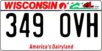 WI license plate 349OVH