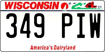 WI license plate 349PIW