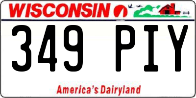 WI license plate 349PIY