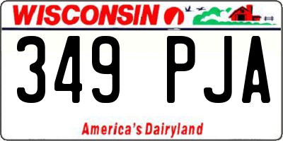 WI license plate 349PJA