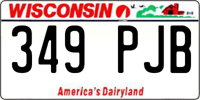 WI license plate 349PJB