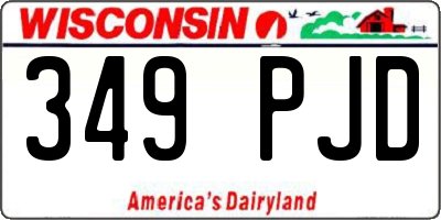 WI license plate 349PJD