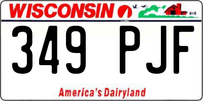 WI license plate 349PJF