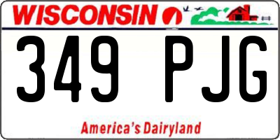 WI license plate 349PJG