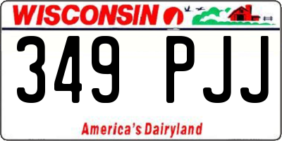WI license plate 349PJJ