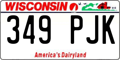 WI license plate 349PJK