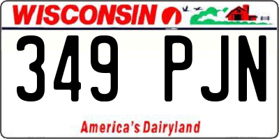 WI license plate 349PJN