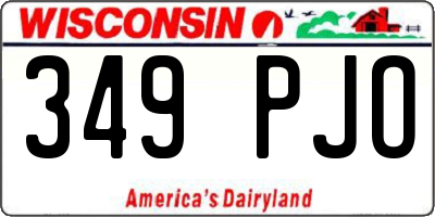 WI license plate 349PJO