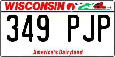 WI license plate 349PJP