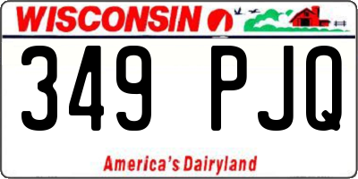 WI license plate 349PJQ