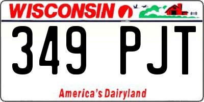 WI license plate 349PJT
