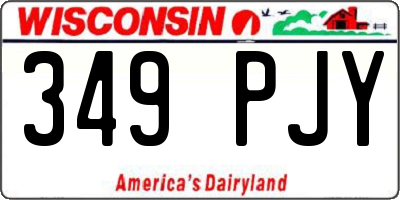 WI license plate 349PJY