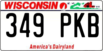 WI license plate 349PKB