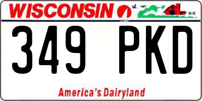 WI license plate 349PKD