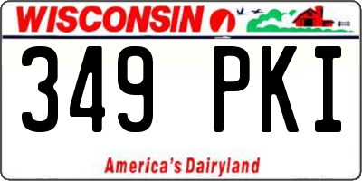 WI license plate 349PKI