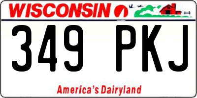 WI license plate 349PKJ