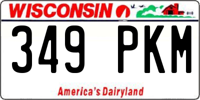 WI license plate 349PKM