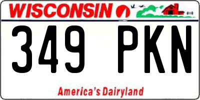 WI license plate 349PKN