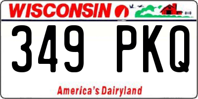 WI license plate 349PKQ