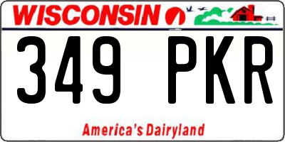 WI license plate 349PKR