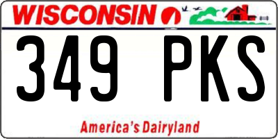 WI license plate 349PKS