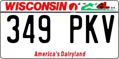 WI license plate 349PKV